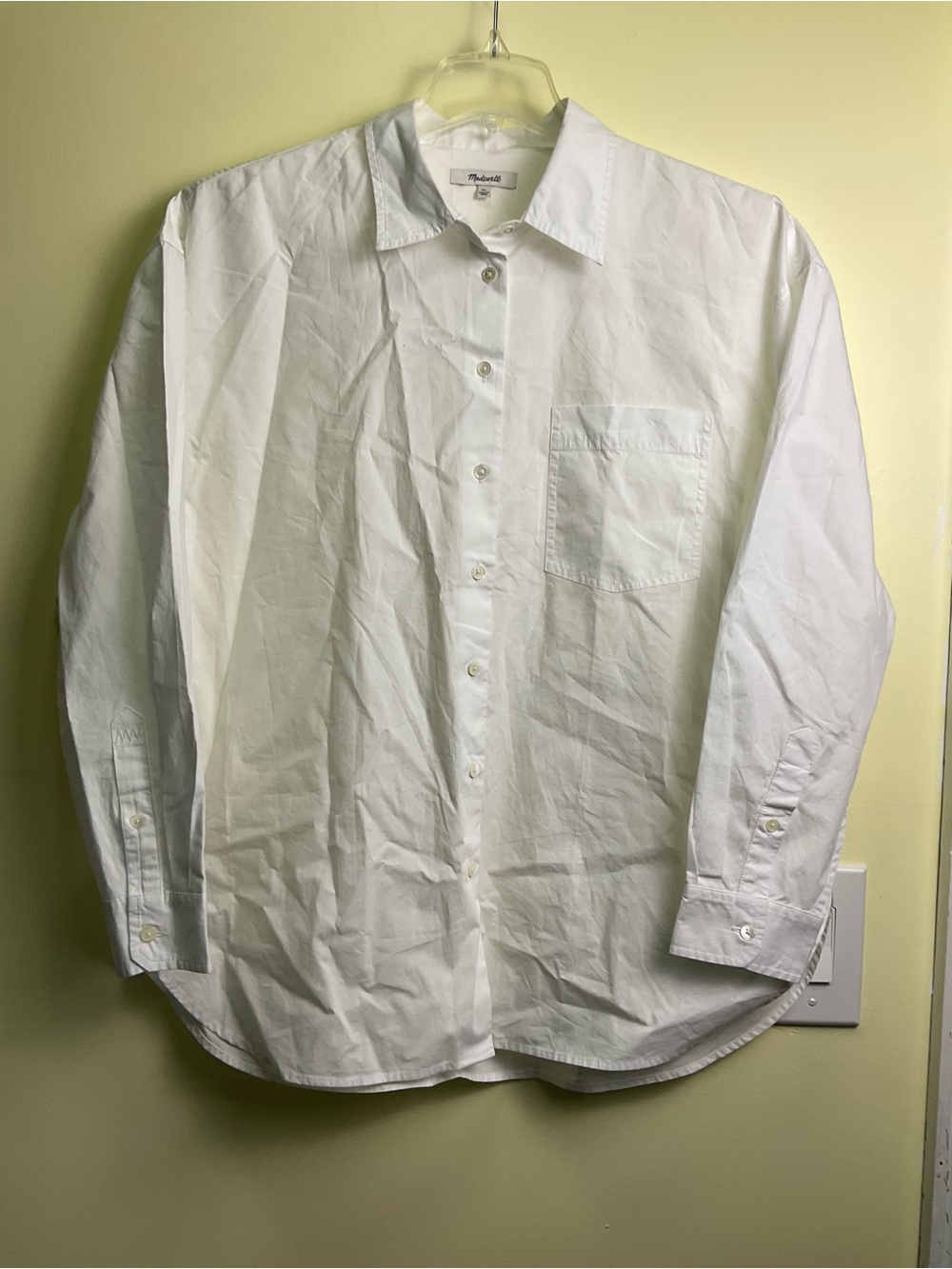 Madewell White Women's Button-Down Cotton Shirt
